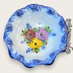 Vintage 3.5” Hand Painted Vestal Alcobaca Portugal Dish